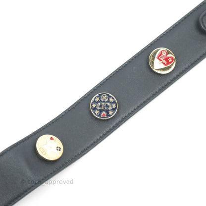 Christian Dior My ABCDior Lady Dior Navy Lambskin Gold Hardware with Twilly