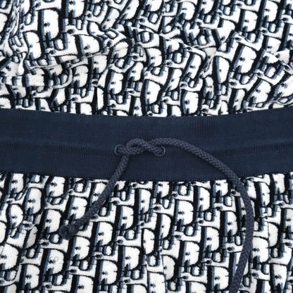 Christian Dior Short Hooded Dress Navy Dior Oblique Motif