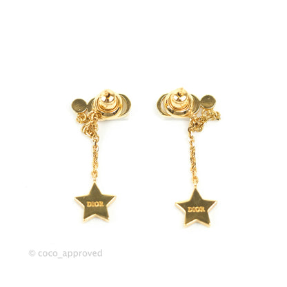 Christian Dior Crystal Star CD Long Drop Earrings
