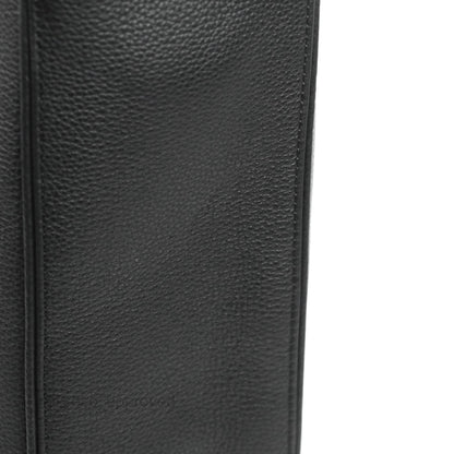 Dior Men's Saddle Tote Bag with Shoulder Strap Black Grained Leather