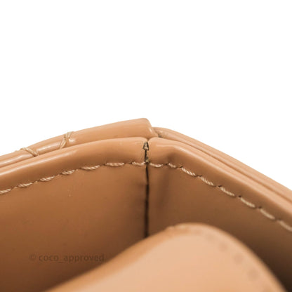 Christian Dior Lady Dior Beige Pink Patent Gold Hardware