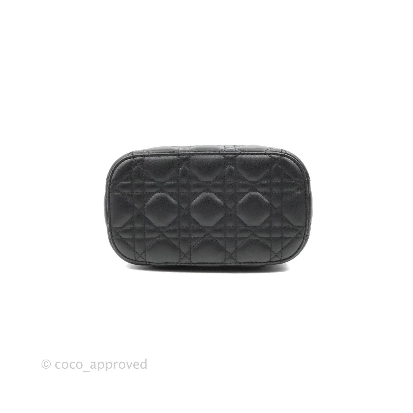 Christian Dior Small Diortravel Vanity Case Black Lambskin Cannage