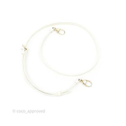 Christian Dior Micro Lady Dior Cannage Ivory White Lambskin Gold Hardware