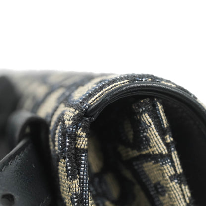 Christian Dior Blue Dior Oblique Jacquard Saddle Belt Pouch