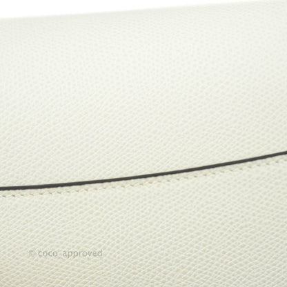 Christian Dior Saddle Bag White Grained Calfskin Gold Hardware