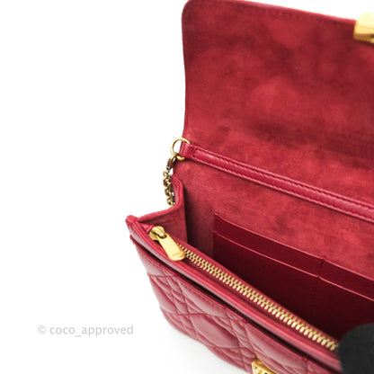 Dior DiorAddict WOC Red Lambskin Gold Hardware