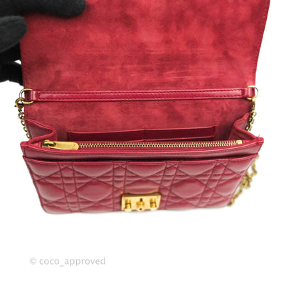 Dior DiorAddict WOC Red Lambskin Gold Hardware
