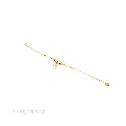 Christian Dior CD Crystal Bow Bracelet Gold Hardware