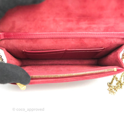 Dior DiorAddict WOC Red Lambskin Gold Hardware