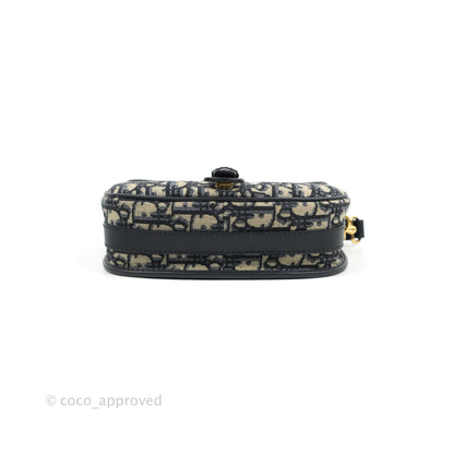 Dior Medium Bobby Bag Blue Oblique Jacquard Canvas
