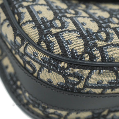 Dior Medium Bobby Bag Blue Oblique Jacquard Canvas