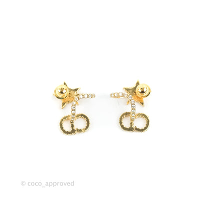 Christian Dior Clair D Lune Earrings Gold Tone