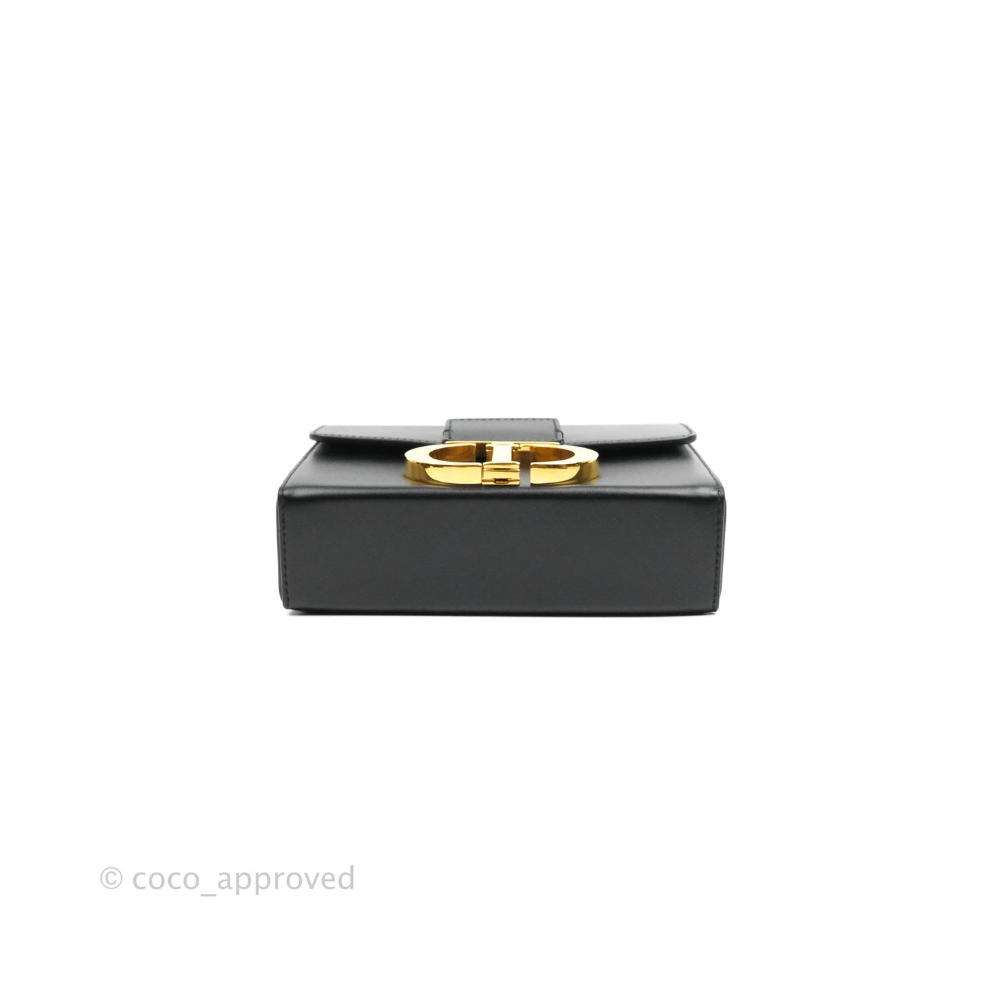 Christian Dior 30 Montaigne Box Bag Black Calfskin Gold Hardware