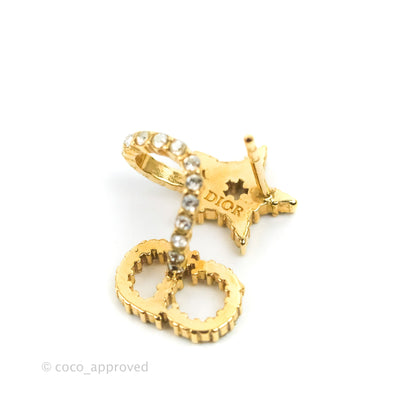 Christian Dior Clair D Lune Earrings Gold Tone
