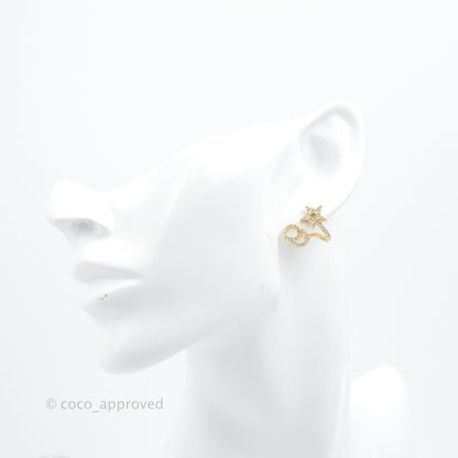 Christian Dior Clair D Lune Earrings Gold Tone