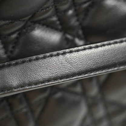 Christian Dior Lambskin Cannage Large Soft Shopping Tote Black