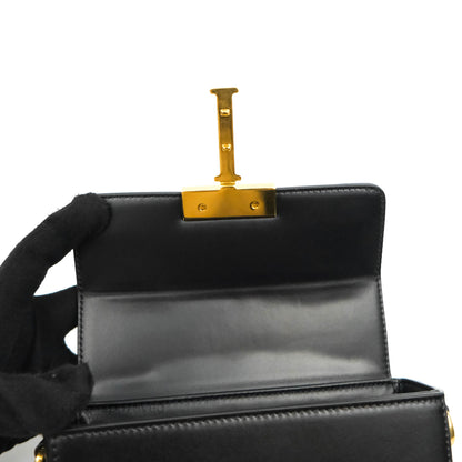 Christian Dior 30 Montaigne Box Bag Black Calfskin Gold Hardware