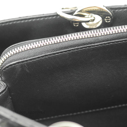Christian Dior Lambskin Cannage Large Soft Shopping Tote Black