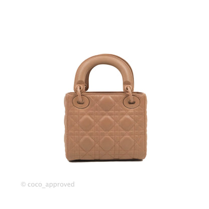 Christian Dior Mini Lady Dior Blush Ultramatte Cannage Calfskin