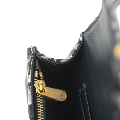 Christian Dior Blue Dior Oblique Jacquard Saddle Belt Pouch