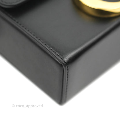 Christian Dior 30 Montaigne Box Bag Black Calfskin Gold Hardware