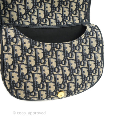 Dior Medium Bobby Bag Blue Oblique Jacquard Canvas
