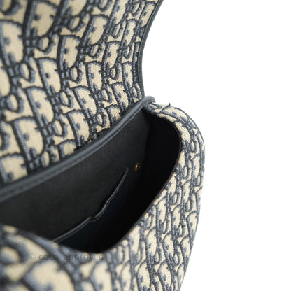 Dior Medium Bobby Bag Blue Oblique Jacquard Canvas