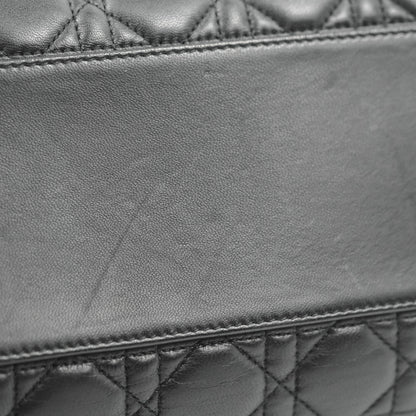 Christian Dior Lambskin Cannage Large Soft Shopping Tote Black