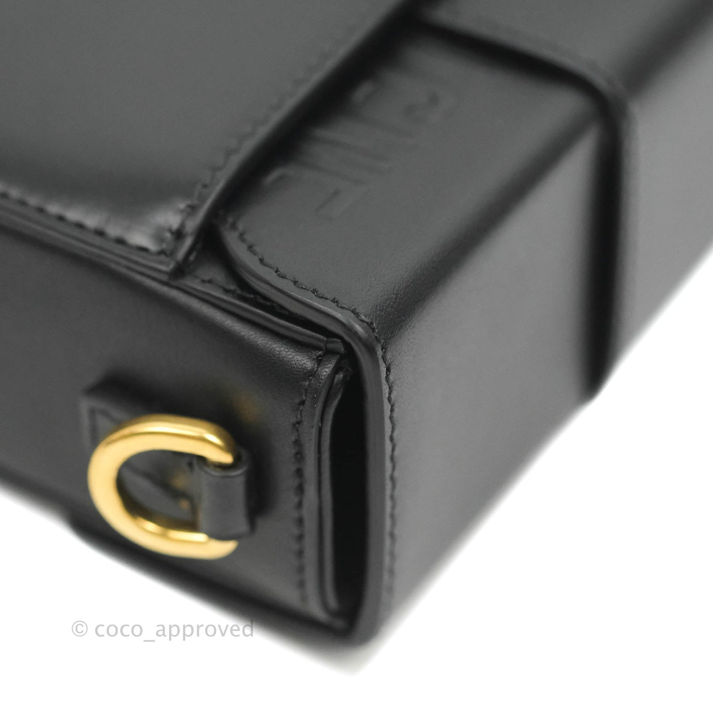 Christian Dior 30 Montaigne Box Bag Black Calfskin Gold Hardware