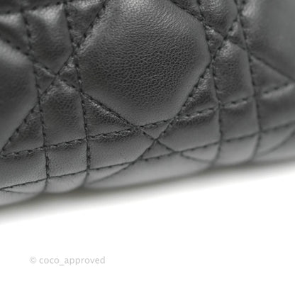 Christian Dior Lambskin Cannage Large Soft Shopping Tote Black