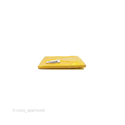 Christian Dior Diorama Metallic Yellow Card Holder
