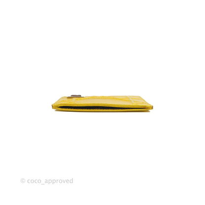 Christian Dior Diorama Metallic Yellow Card Holder