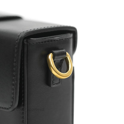 Christian Dior 30 Montaigne Box Bag Black Calfskin Gold Hardware