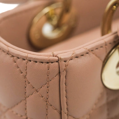 Christian Dior Lambskin My ABCDior Lady Dior Fard Gold Hardware