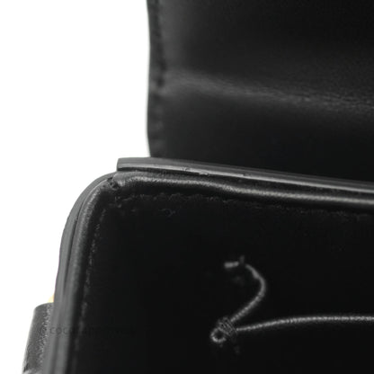 Christian Dior 30 Montaigne Box Bag Black Calfskin Gold Hardware