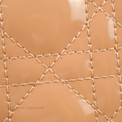 Christian Dior Medium Lady Dior Blush Patent Gold Hardware