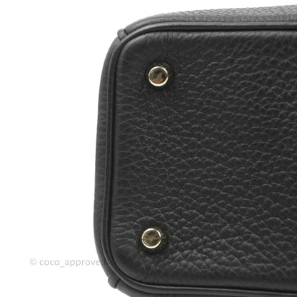 Christian Dior Medium Diorissimo Bag Black Fuchsia Grained Calfskin Gold Hardware