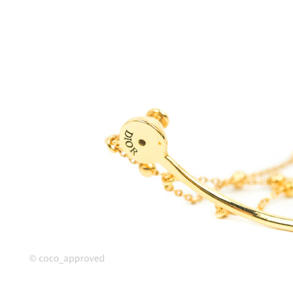 Christian Dior Perles De Désir Ladies Yellow Gold Long Drop Single Detachable Earring