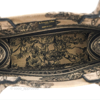 Dior Medium Book Tote Beige Multicolor Toile de Jouy Voyage Embroidery