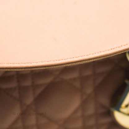 Christian Dior Medium Lady Dior Fard Blush Lambskin Gold Hardware