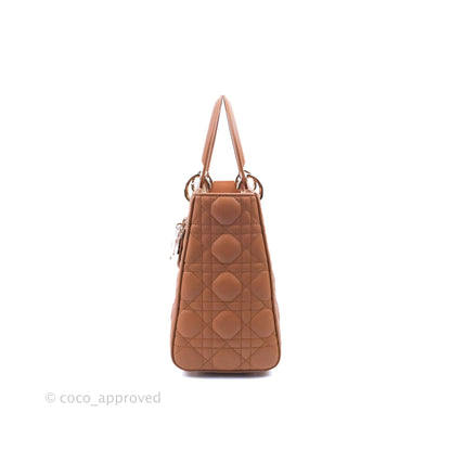 Christian Dior Medium Lady Dior Caramel Lambskin Gold Hardware