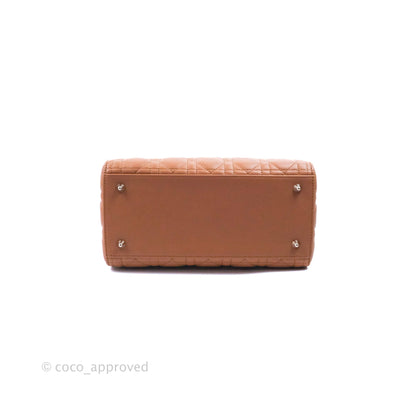Christian Dior Medium Lady Dior Caramel Lambskin Gold Hardware