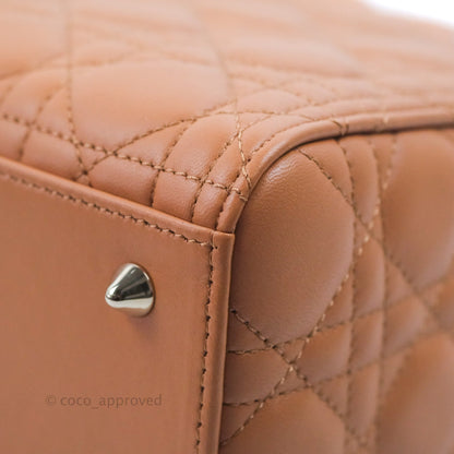 Christian Dior Medium Lady Dior Caramel Lambskin Gold Hardware