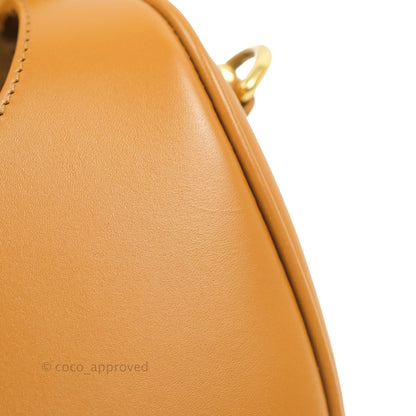 Dior Medium Bobby Bag Camel Calfskin Gold Hardware