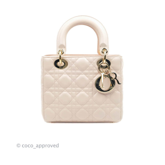 Christian Dior Lambskin My ABCDior Lady Dior Pale Pink Gold Hardware
