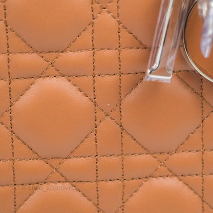 Christian Dior Medium Lady Dior Caramel Lambskin Gold Hardware