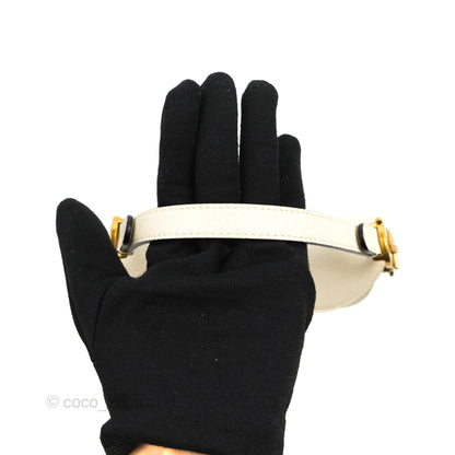 Christian Dior Mini Saddle Bag White Grained Calfskin Gold Hardware