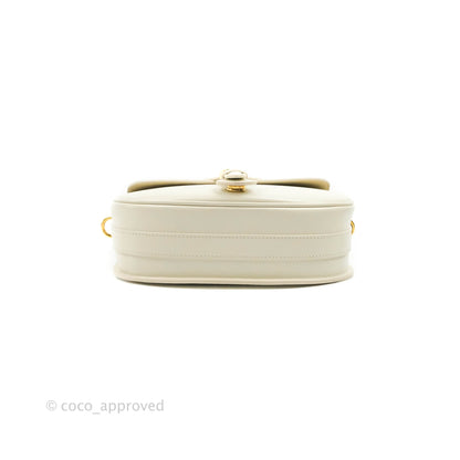 Dior Medium Bobby Bag Off White Calfskin Gold Hardware