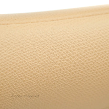 Christian Dior Mini Saddle Bag Beige Grained Calfskin Gold Hardware With Strap