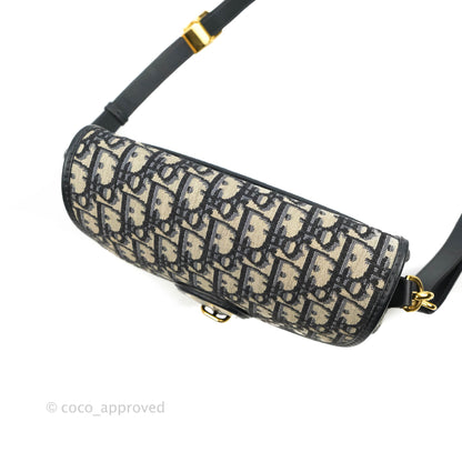 Dior Medium Bobby Bag Blue Oblique Jacquard Canvas